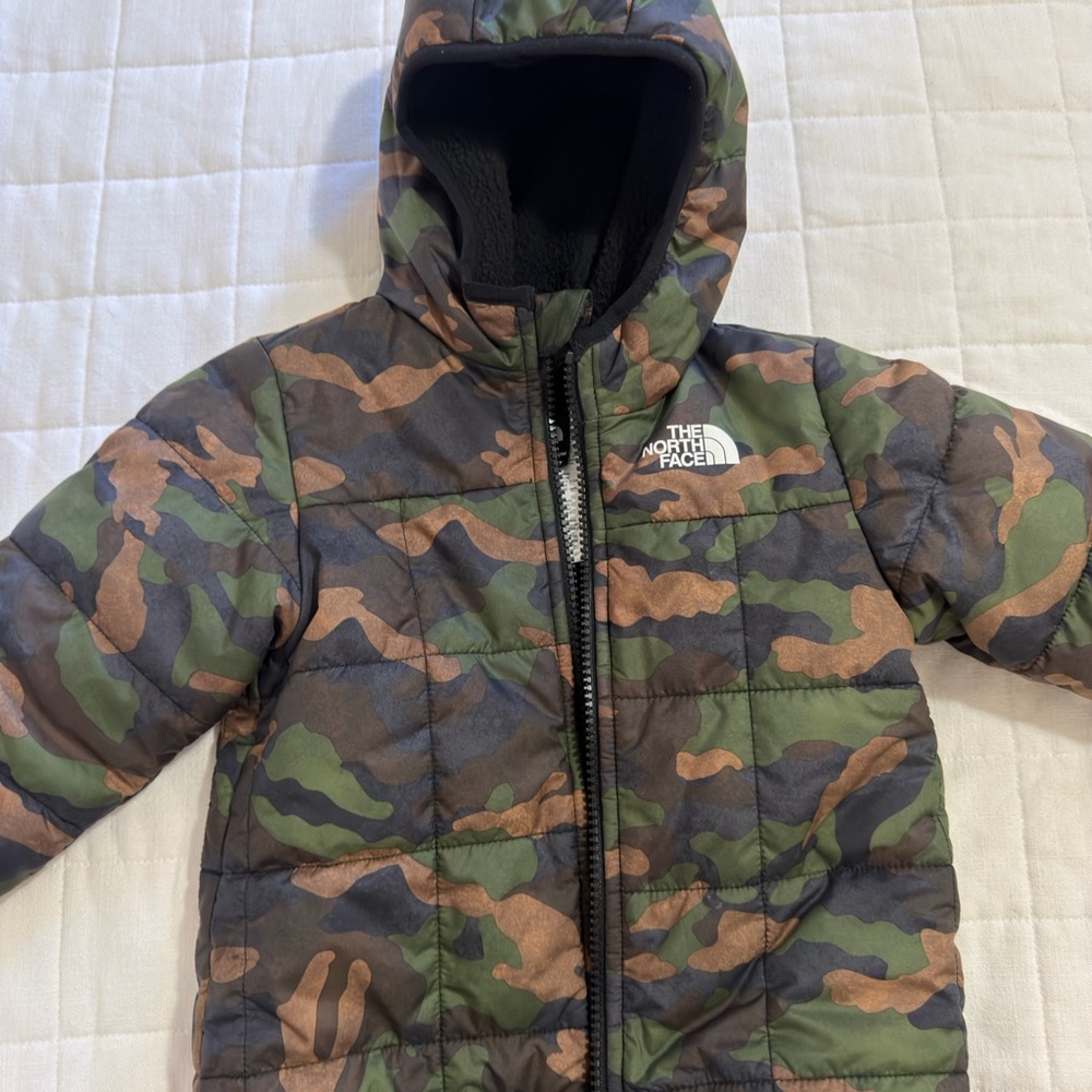 The North Face Green and Brown Camouflage Jacket